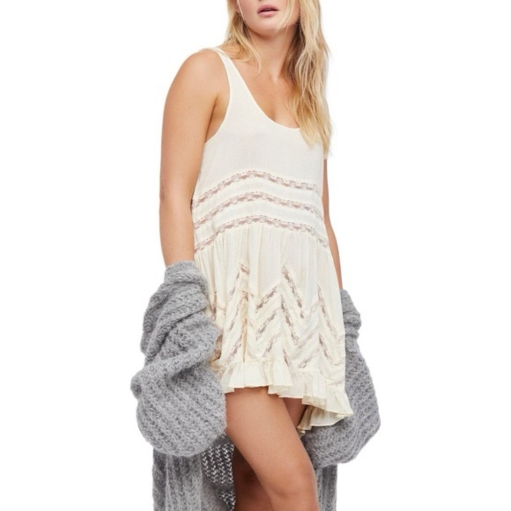 Free People cream lace tunic/dress, size XS